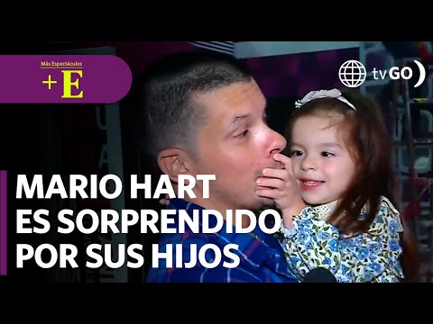 Larita y Marito Jr. sorprendieron a su papá Mario Hart en vivo | Más Espectáculos (HOY)