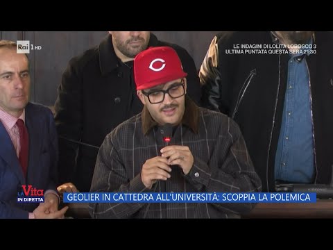 Geolier in cattedra all'Università: scoppia la polemica - La Vita in diretta 25/03/2024