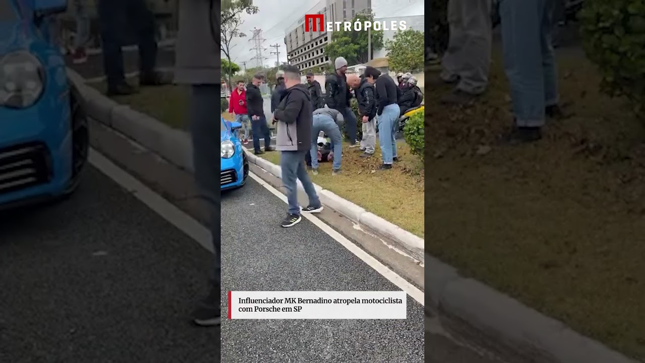 Influenciador MK Bernadino atropela motociclista com Porsche em SP