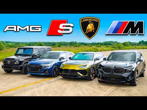 BMW XM vs 람보르기니 우루스 vs AMG G63 vs 아우디 SQ 8 - 드래그 레이스!