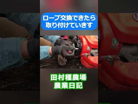 リコイルロープ交換 田村種農場