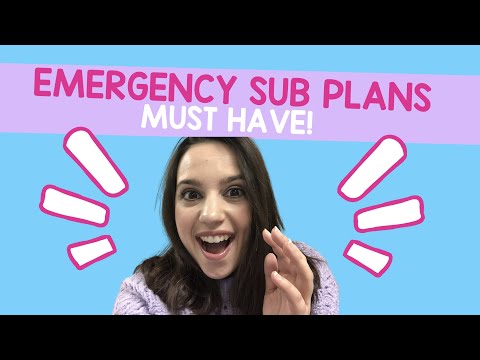 Spanish Emergency Sub Plans – These are a must have!