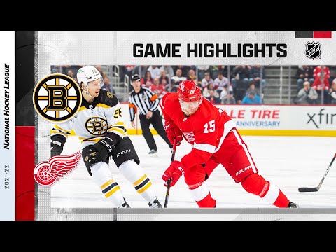 Bruins @ Red Wings 4/5 l NHL Highlights 2022