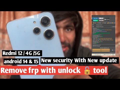 Redmi 12 frp bypass mini 14 | Redmi 12 frp with unlock 🔓 tool | Redmi 12 android 14 & 15 frp bypass 