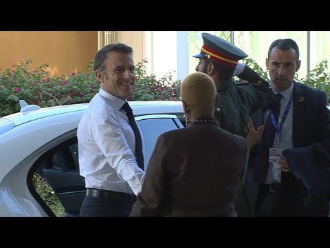 French President Emmanuel Macron arrives at COP28 | AFP