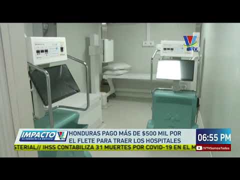 Honduras pagó más de $500 mil por el flete para traer los hospitales móviles