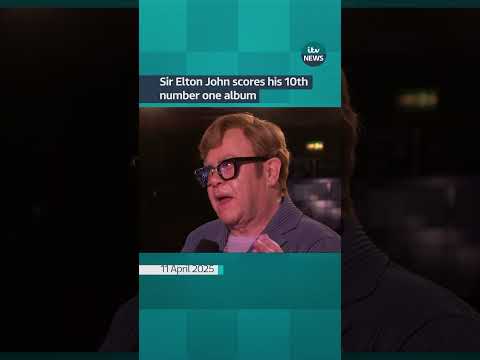 Sir Elton John has scored the 10th UK number one album of his career #itvnews #shorts