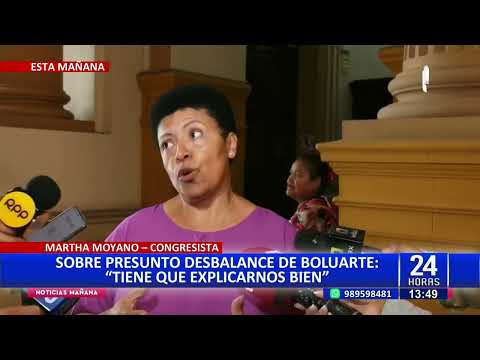24Horas Martha Moyano habla sobre presunto desbalance de Dina Boluarte