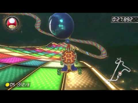 N64 Rainbow Road [200cc] - 0:56.295 - kwartz (Mario Kart 8 Deluxe World Record)