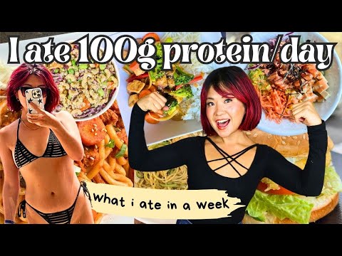 I ATE 100G PROTEIN A DAY for a week (REALISTIC what I ate in a WEEK as a VEGAN)