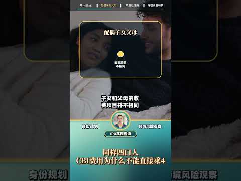 同样四口人，CBI费用为什么不能直接乘4：视频解读