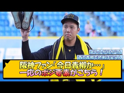 阪神ファン「今日青柳か…」一応のポジ要素がこちら！【なんJ/2ch/5ch/ネット 反応 まとめ/阪神タイガース/岡田監督/青柳晃洋/横浜ベイスターズ】