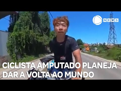 Ciclista amputado planeja dar a volta ao mundo pedalando