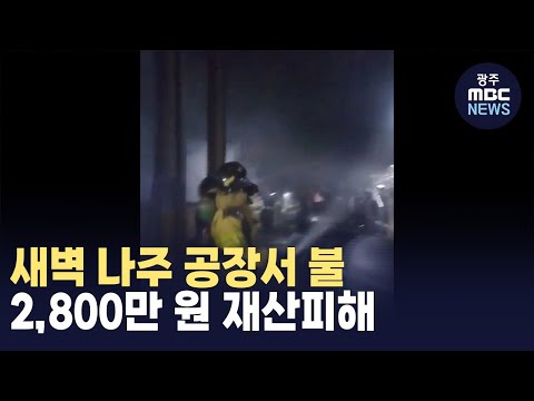 나주 목재 가공 공장서 불.. 2,800만 원 재산피해