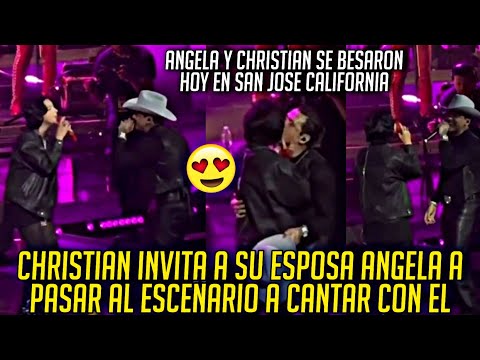 ANGELA LLEGA DE SORPRESA AL CONCIERTO DE SU ESPOSO CHRISTIAN Y SE BESARON EN SAN JOSÉ CALIFORNIA