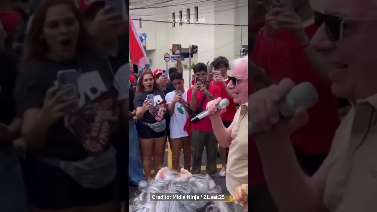 Marco Nanini marca presença na manifestação contra a anistia e a PEC da Blindagem em Belém