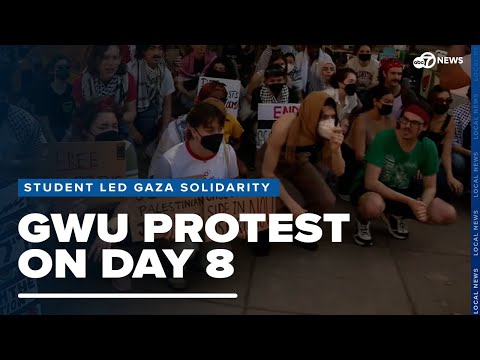Pro-Palestinian protest at GWU continue on day 8 as tensions escalate
in Israel-Hamas conflict