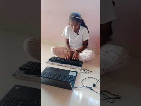 My daughter’s “super fast” typing skills 🤣 #funnyshorts ##shorts #ytshorts #ytstudio #funny #english