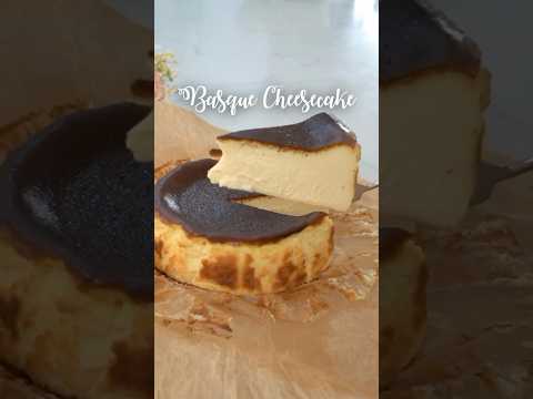 Super Easy Basque Cheesecake #recipe #baking