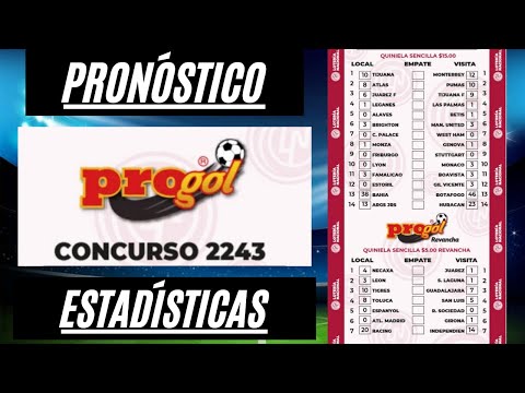 Progol #2243 Análisis Completo, Pronóstico Quiniela Sencilla y 5 Dobles ¡SUSCRIBETE!