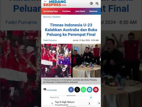 Timnas Indonesia U-23 Kalahkan Australia dan Buka Peluang ke Perempat Final #shortsviral