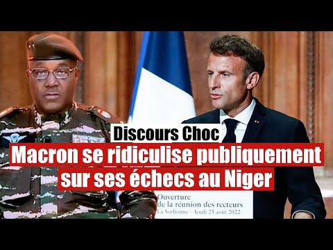 Niger : Macron se ridiculise dans un discours pour justifier ses échecs