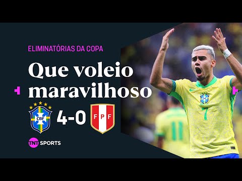 LUIZ HENRIQUE BRILHA DE NOVO, FAZ GOL E DÁ PASSE PRA GOLAÇO DE ANDREAS PEREIRA | BRASIL 4X0 PERU