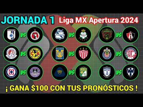PRONÓSTICOS Liga MX APERTURA 2024 Jornada 1