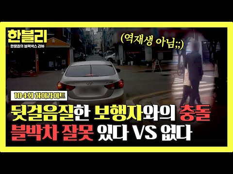 [하이라이트] 뒤로 걷던(?) 보행자와 쾅❗ → 대법원의 황당한 1심 판결? 과연 블박차 과실은? | 한블리 (한문철의 블랙박스 리뷰) | JTBC 241119 방송