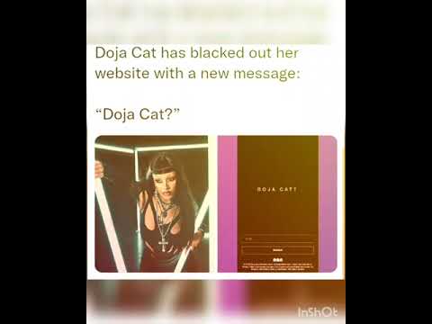 Doja Cat has blacked out her website with a new message:“Doja Cat?”