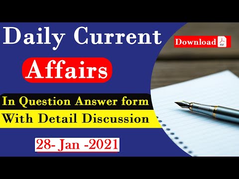 Current Affairs  || by Rajesh Shukla Sir || 28/01/2021 || Bharti Learning App