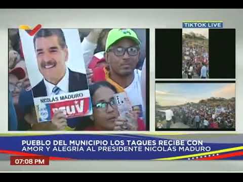 Maduro en Los Taques (Paraguaná), estado Falcón, acto de campaña, 25 junio 2024