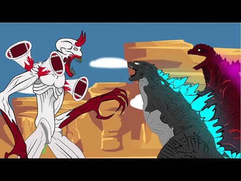 Godzilla And Shin Godzilla Vs Siren Head And SCP 096 - Part 2