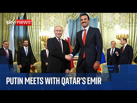 Qatar's Emir and Russian President Vladimir Putin meet in Moscow