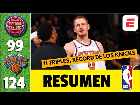 HISTÓRICO. 11 triples de DONTE DIVINCENZO, récord para los New York Knicks | RESUMEN | NBA