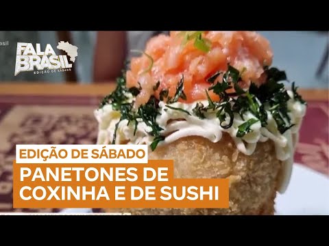 Lanchonete de Mirassol (SP) faz sucesso com panetones de coxinha e sushi