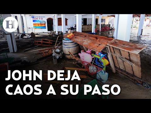 Guerrero y Oaxaca en caos por el paso del Huracán John; ¡Michoacán en alerta roja!