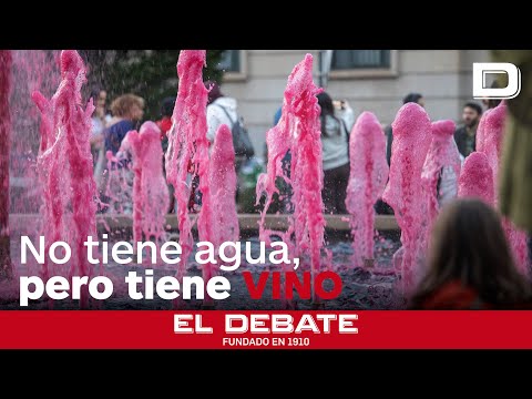 La peculiar fuente de vino que Logroño ha inaugurado por sus fiestas