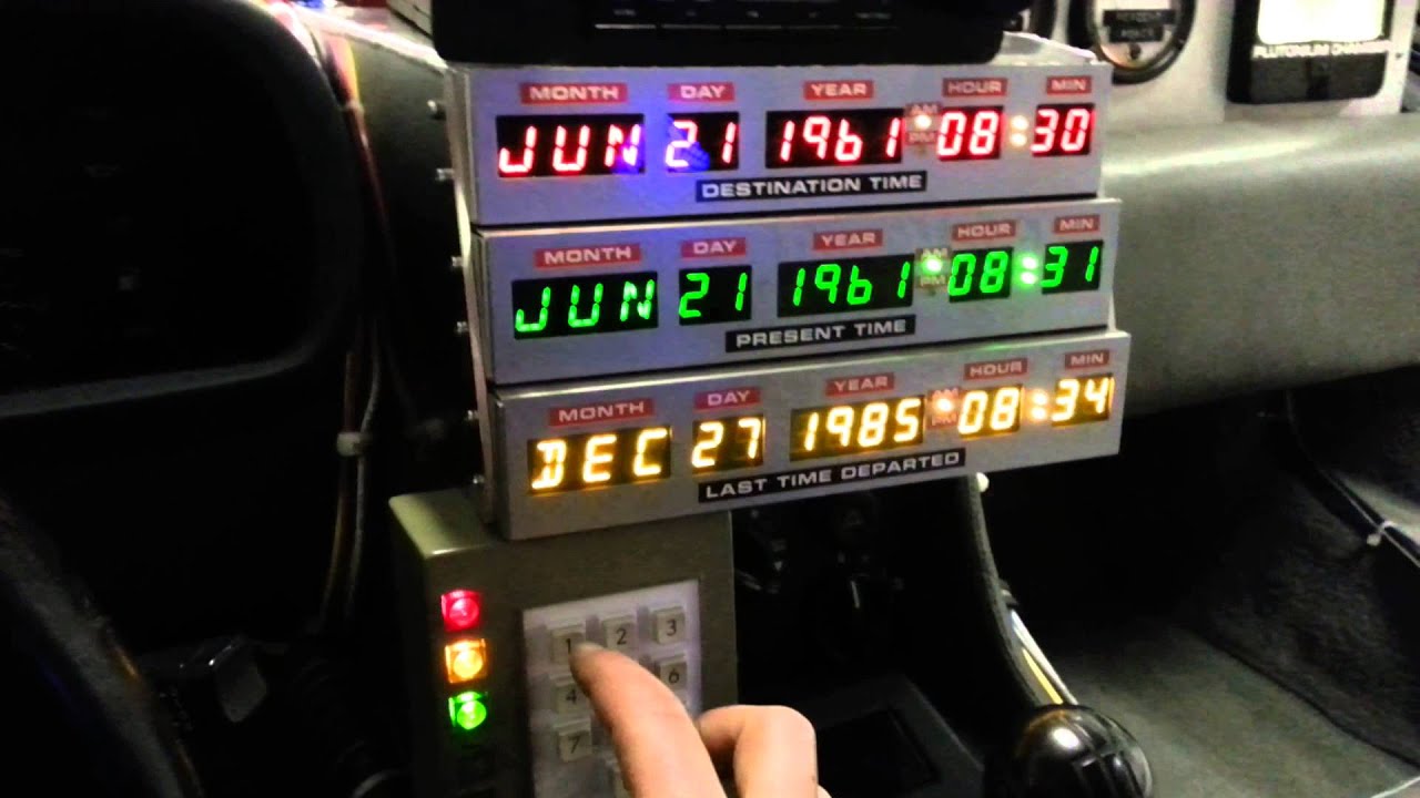 Back To The Future Car - Programming the time circuits - YouTube