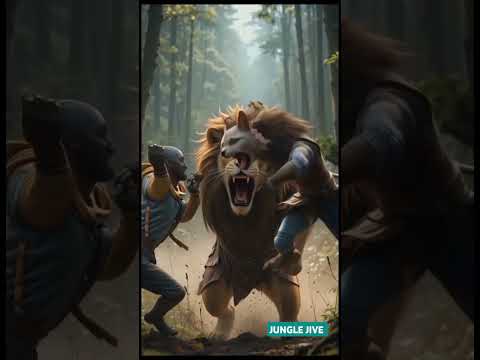 The Cat and Wolf Unite to Rule the Forest! 🐱🐺. #cats #catstory #wolf