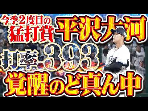 【打率.393】平沢大河『今季2度目の猛打賞…パーフェクトスイングが目覚める!!』
