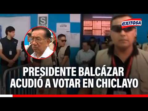 🔴🔵Presidente José Balcázar emitió su voto en colegio Pedro Labarthe de Chiclayo