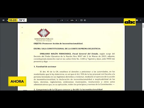 AHORA Emiliano Rolón acciona contra restitución de fueros a senadores procesados
