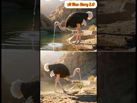 "The Ostrich and the Date Palm Tree 😭 #ai #ostrich #palm #ainewstory #aivideo #aistory #popular