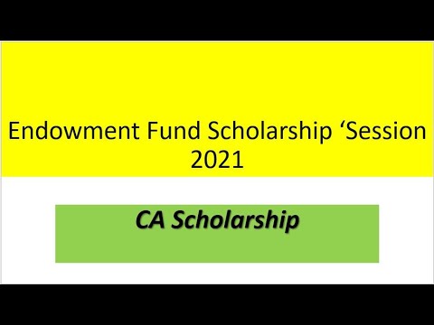 CA Scholarship  || Students’ Endowment Fund Session 2021