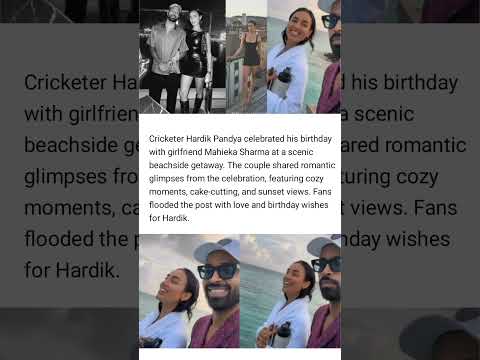 Hardik Pandya’s Beachside Birthday with Mahieka Sharma❤️#HardikPandya #MahiekaSharma #BirthdayVibes