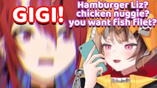 Liz Fighting for Her Life While Gigi Ordering Food in the Corner (Holo