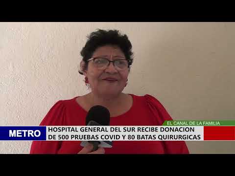HOSPITAL GENERAL DEL SUR RECIBE DONACION DE 500 PRUEBAS COVID Y 80 BATAS QUIRURGICAS