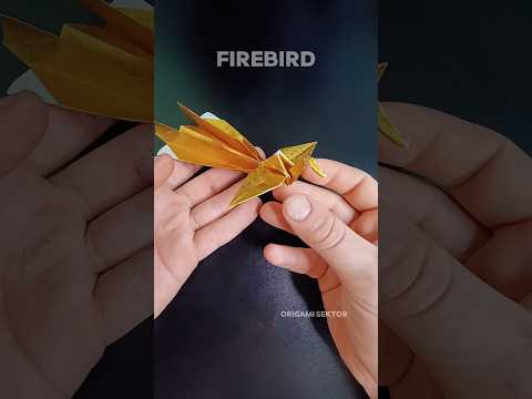 EASY ORIGAMI FIREBIRD CRAFT TUTORIAL | DIY PAPER ORIGAMI FIREBIRD