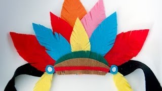 Disfraz de plumas de indio - YouTube